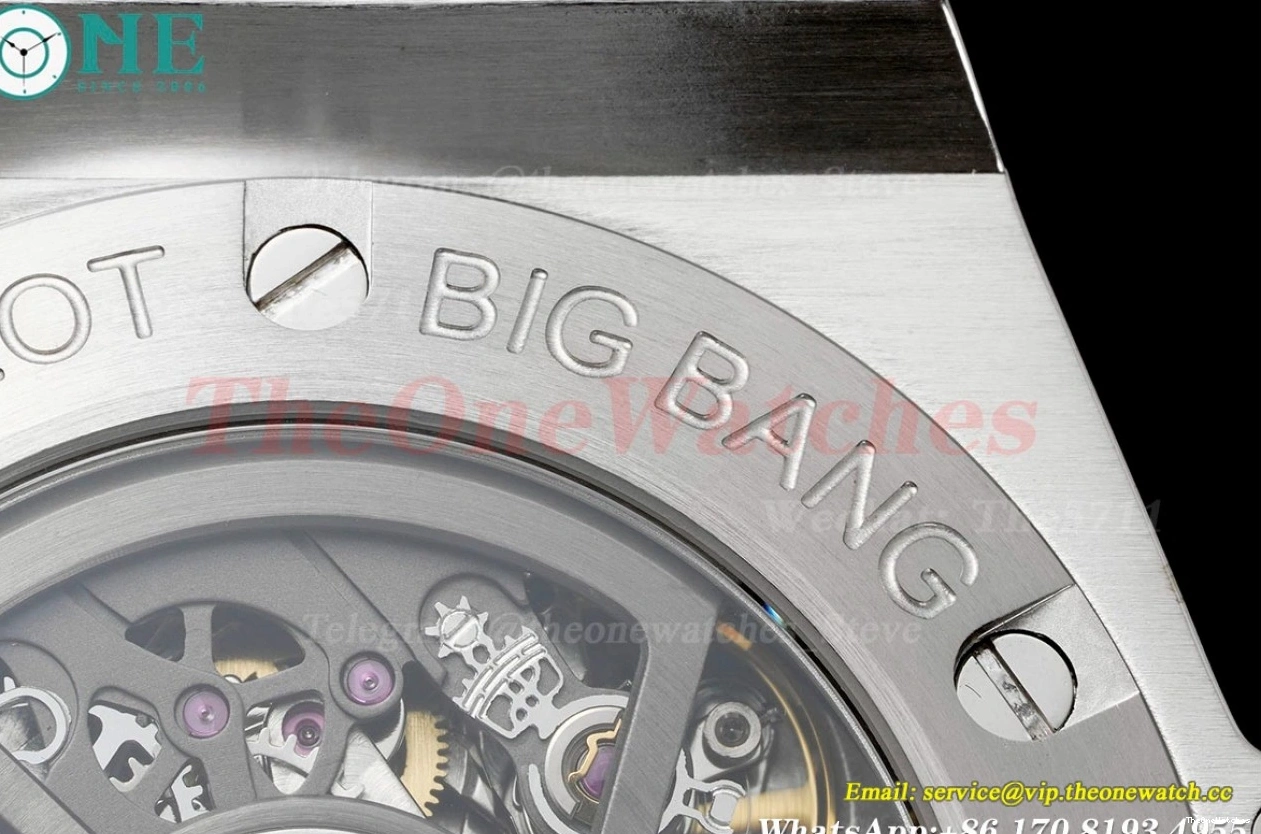Diams Titanium Big Bang 44mm SS Diams Bezel BBF A1280 Rubber Unico 0421